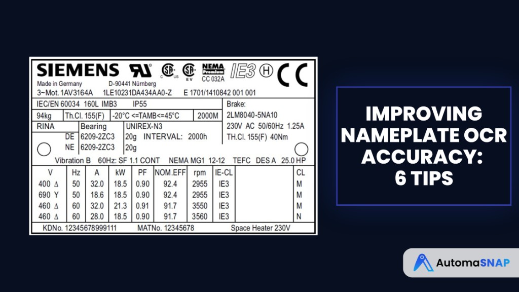 How AI Reads Nameplates for Spare Parts